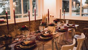 Hochzeit Tischdeko Bordeaux Hochzeitsglück Petershagen Minden Bad-Oeynhausen