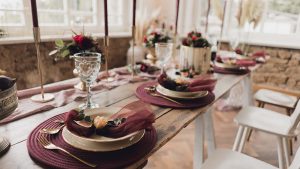 Hochzeit Tischdeko Lila Hochzeitsglück Petershagen Minden Bad-Oeynhausen