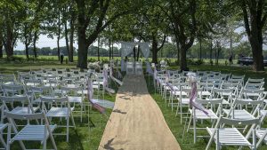 Juteläufer Spalier Stangen Freie-Trauung Hochzeit Petershagen Minden Bad-Oeynhausen Hochzeitsglück