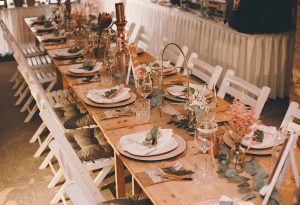 Tischdekoration vom Hochzeitsglück aus Minden im Fort A in Minden